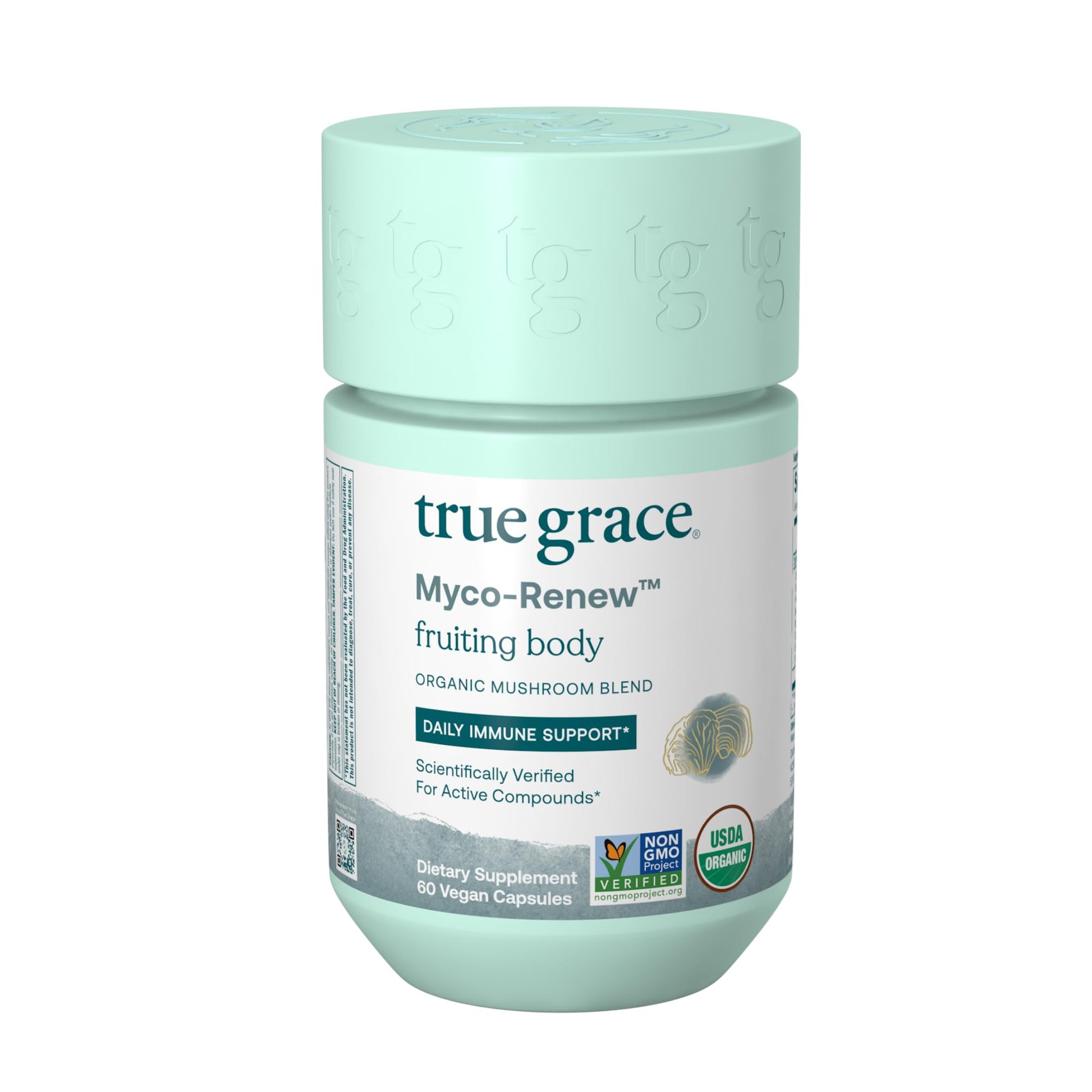 True Grace Mushroom Myco-Renew Blend Daily Immune Support Capsules 60 Count