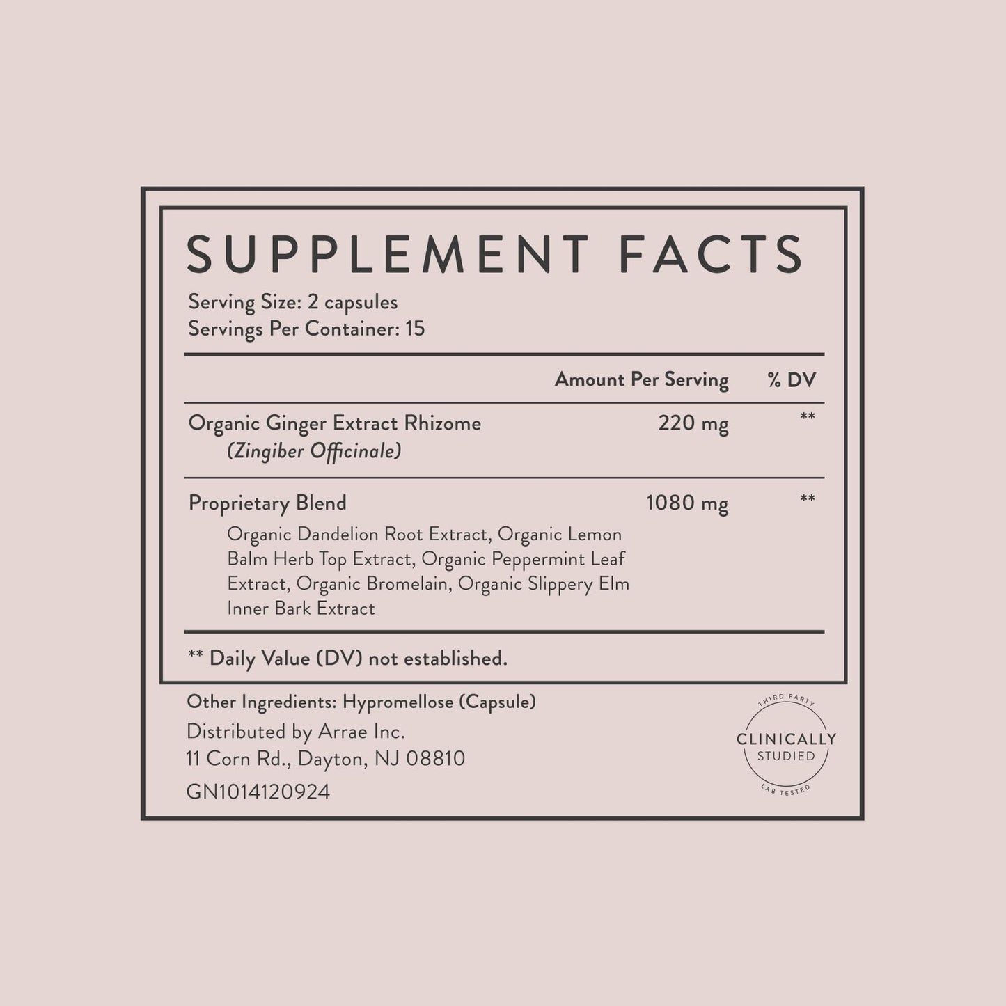 Arrae Fast-Acting Bloating Relief Digestive Enzymes Capsules 30 Count