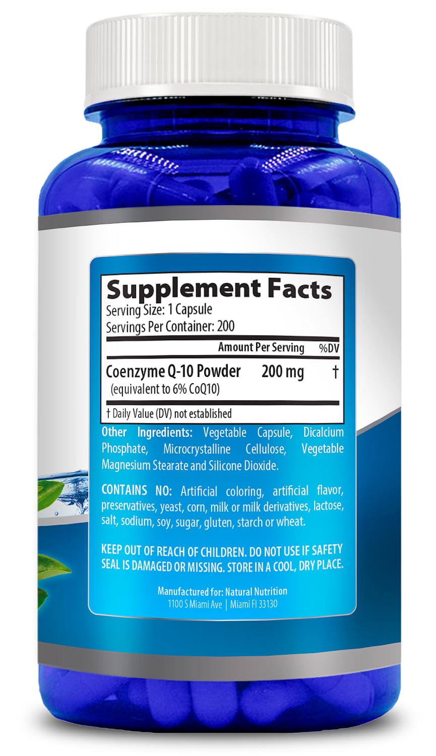 Generic CoQ10 200mg Capsule, 200 Capsules