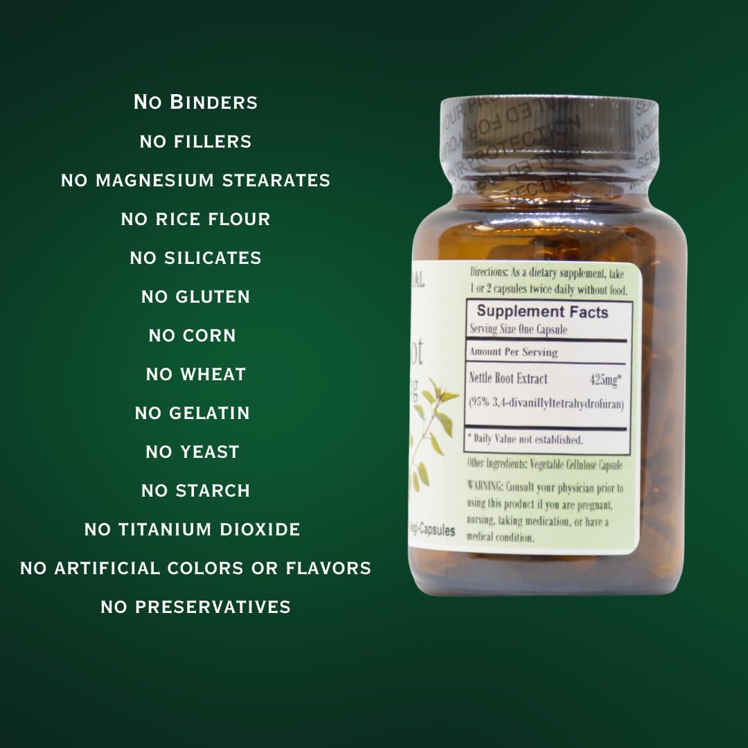 Barlowe's Herbal Elixirs Nettle Root Extract Capsules, 60 Count