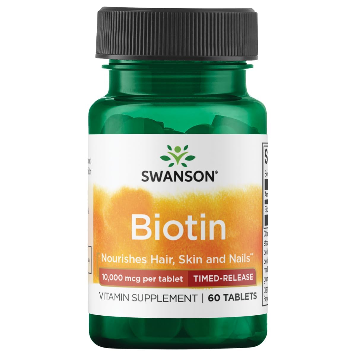 Swanson Timed-Release Biotin 10,000 mcg Tablets, 60 Count