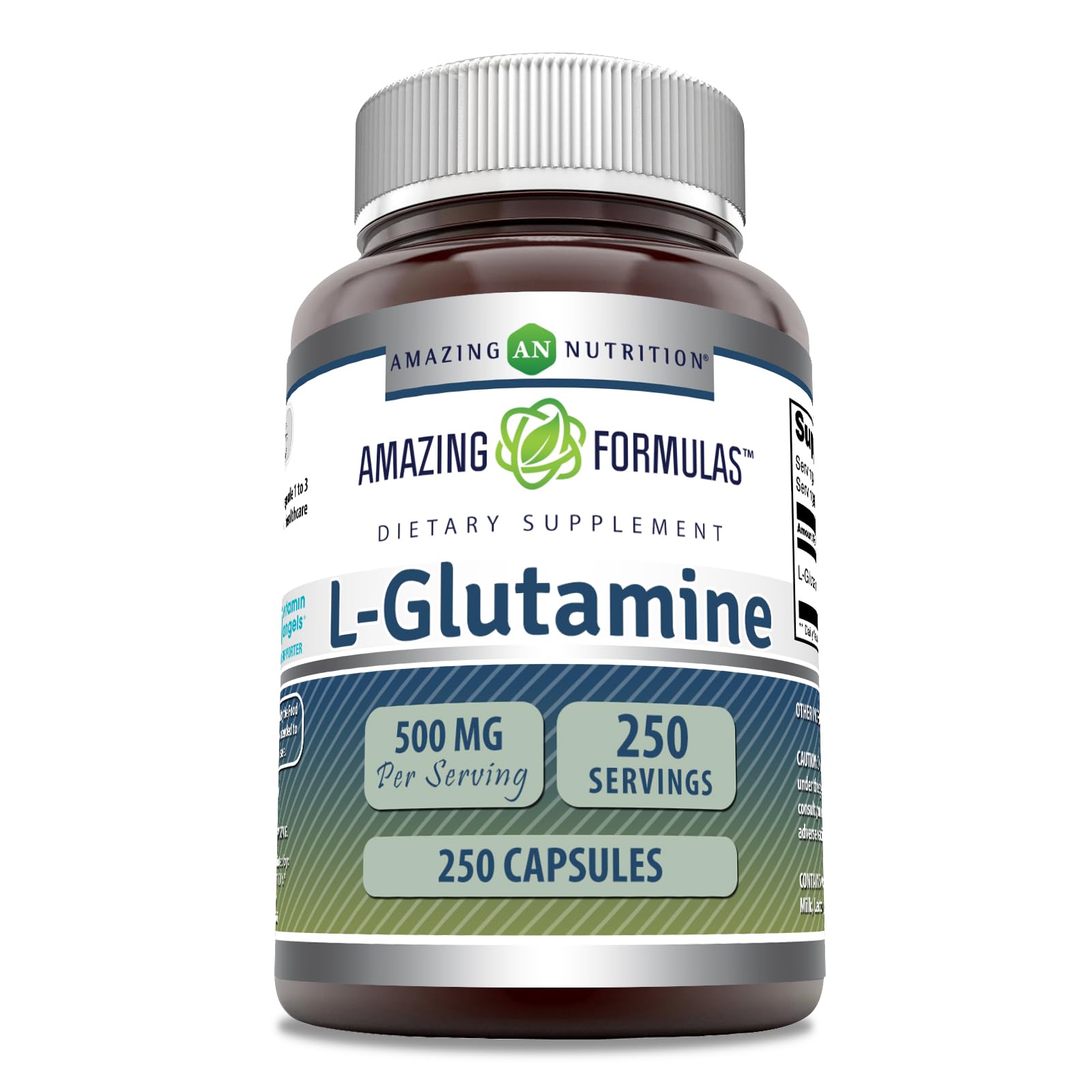 Amazing Nutrition L-Glutamine Capsules, 250 Count