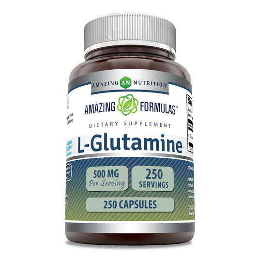 Amazing Nutrition L-Glutamine Capsules, 250 Count