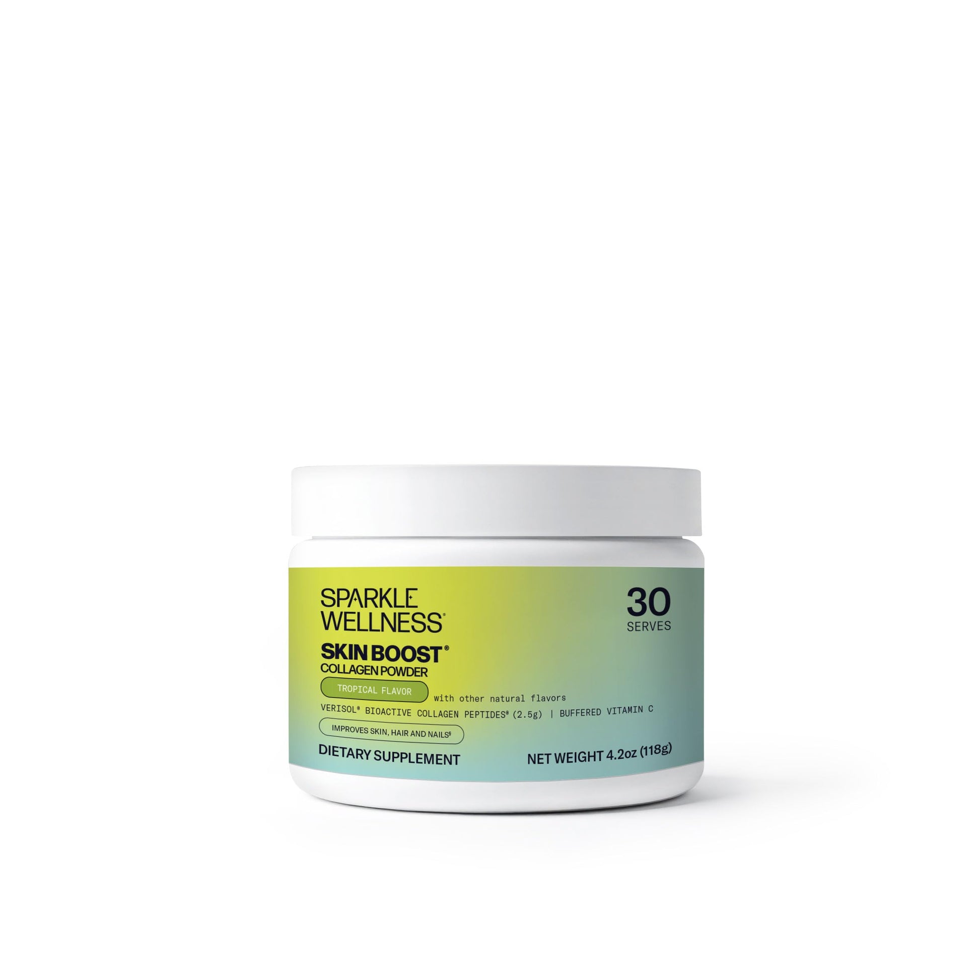 Sparkle Wellness Skin Boost VERISOL Bioactive Collagen Peptides Tropical Powder 30 Servings