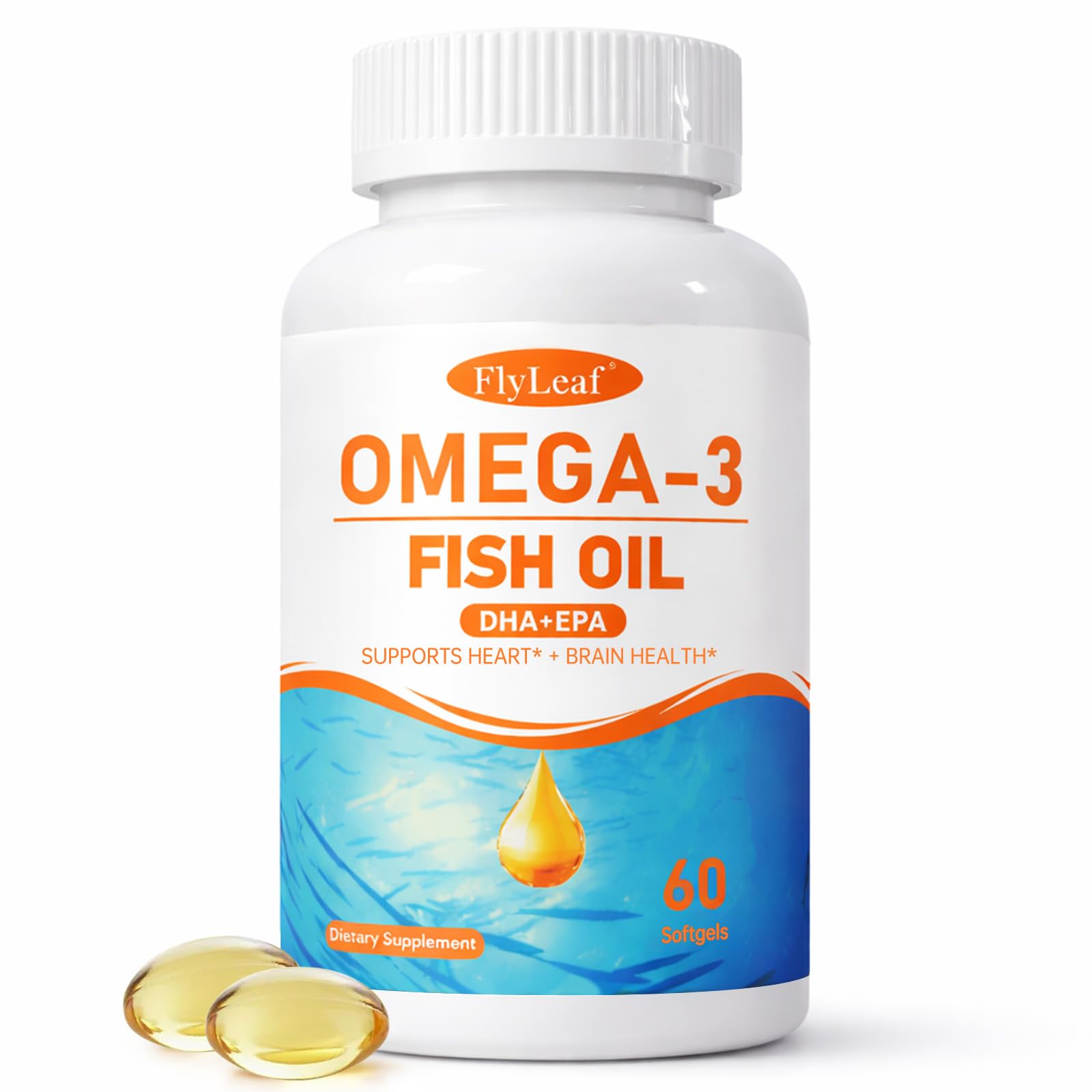 Flyleaf Omega 3 Fish Oil Supplement Softgel 60 Count