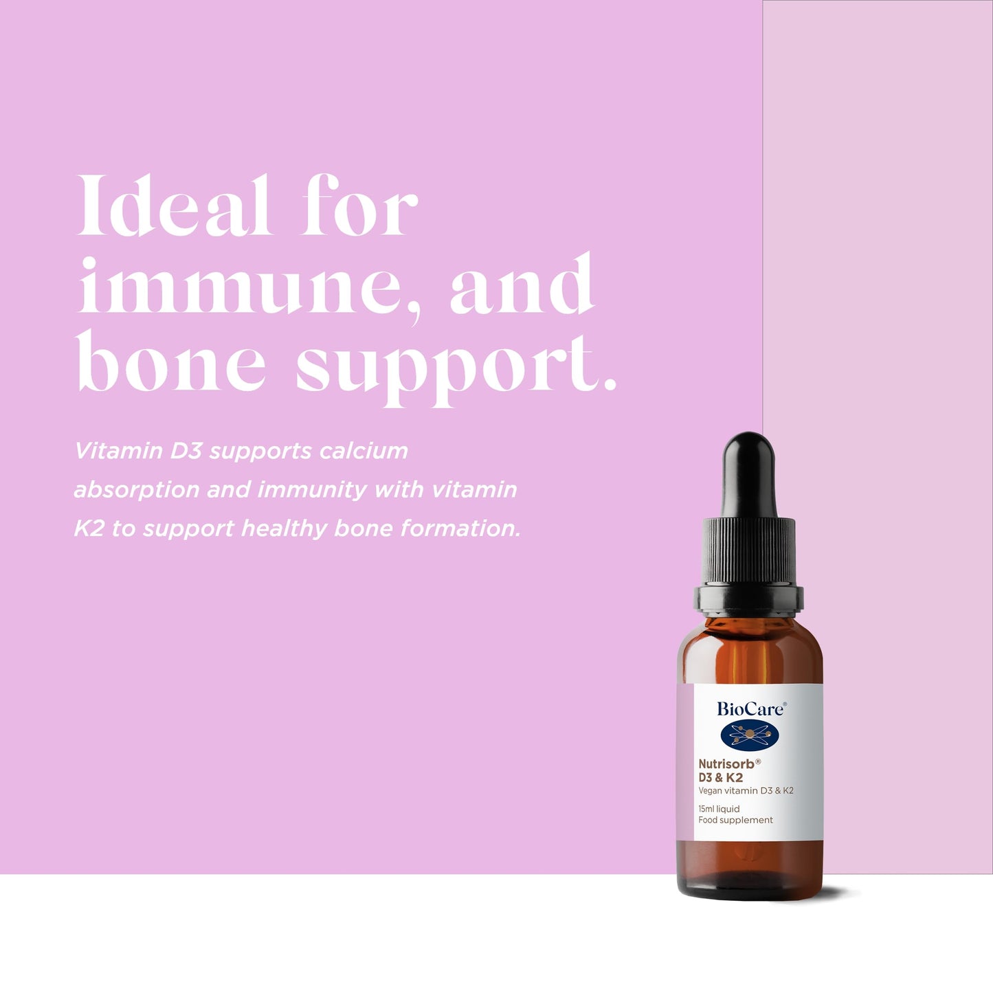 BIOCARE Nutrisorb D3 & K2 Capsule, 0.51 Fl Oz (Pack of 1)