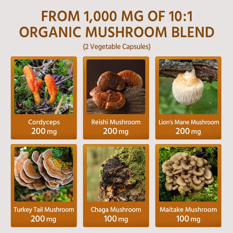 ML Naturals Mushroom Complex Capsules 120 Capsules