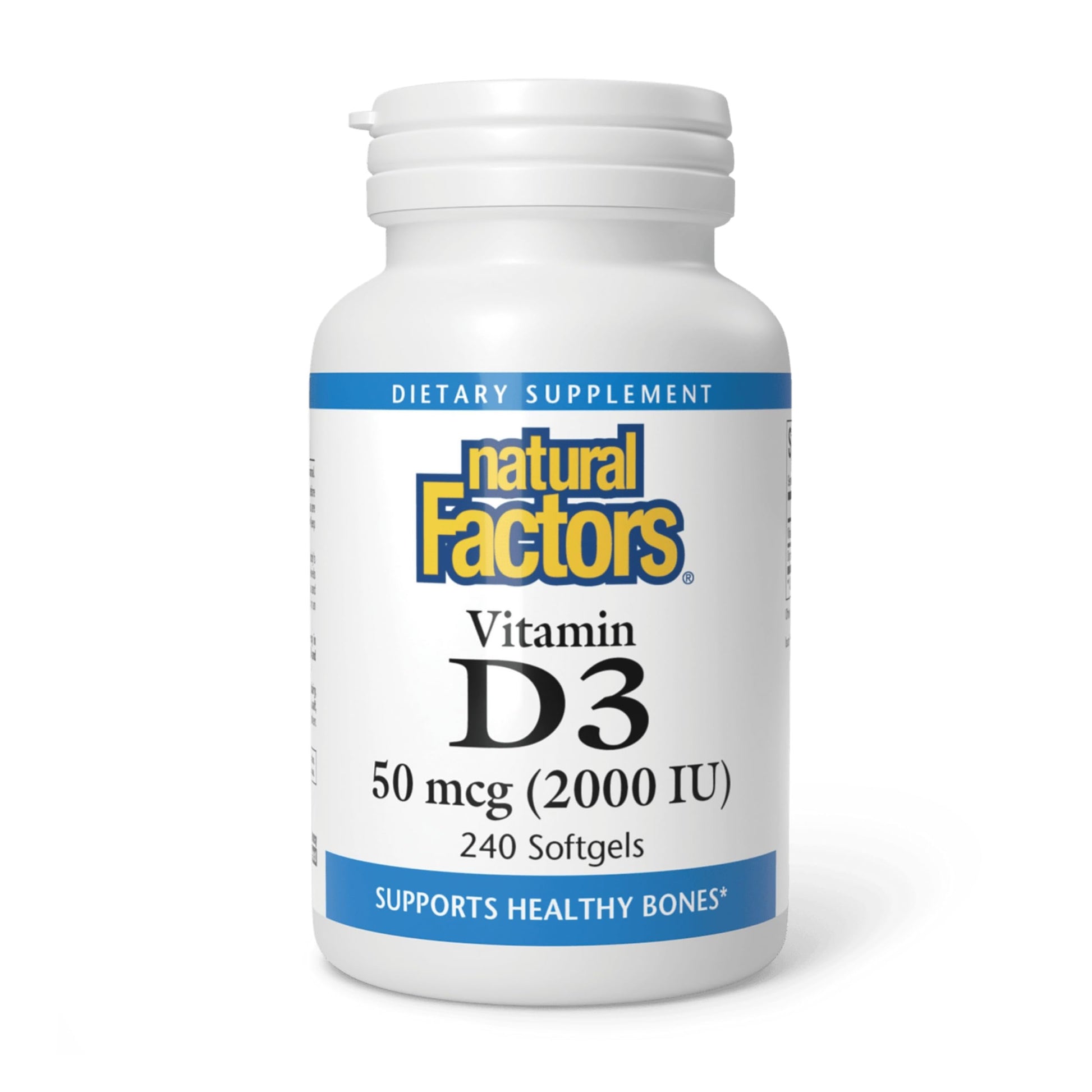 Natural Factors Vitamin D3 2000 IU Softgels 240 Count