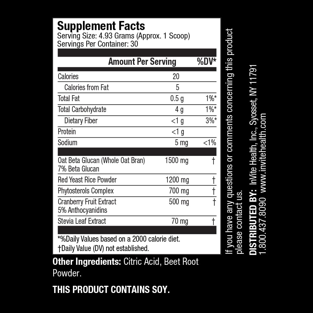Invite Health Cholesterol Defender Plus Powder, 10 oz
