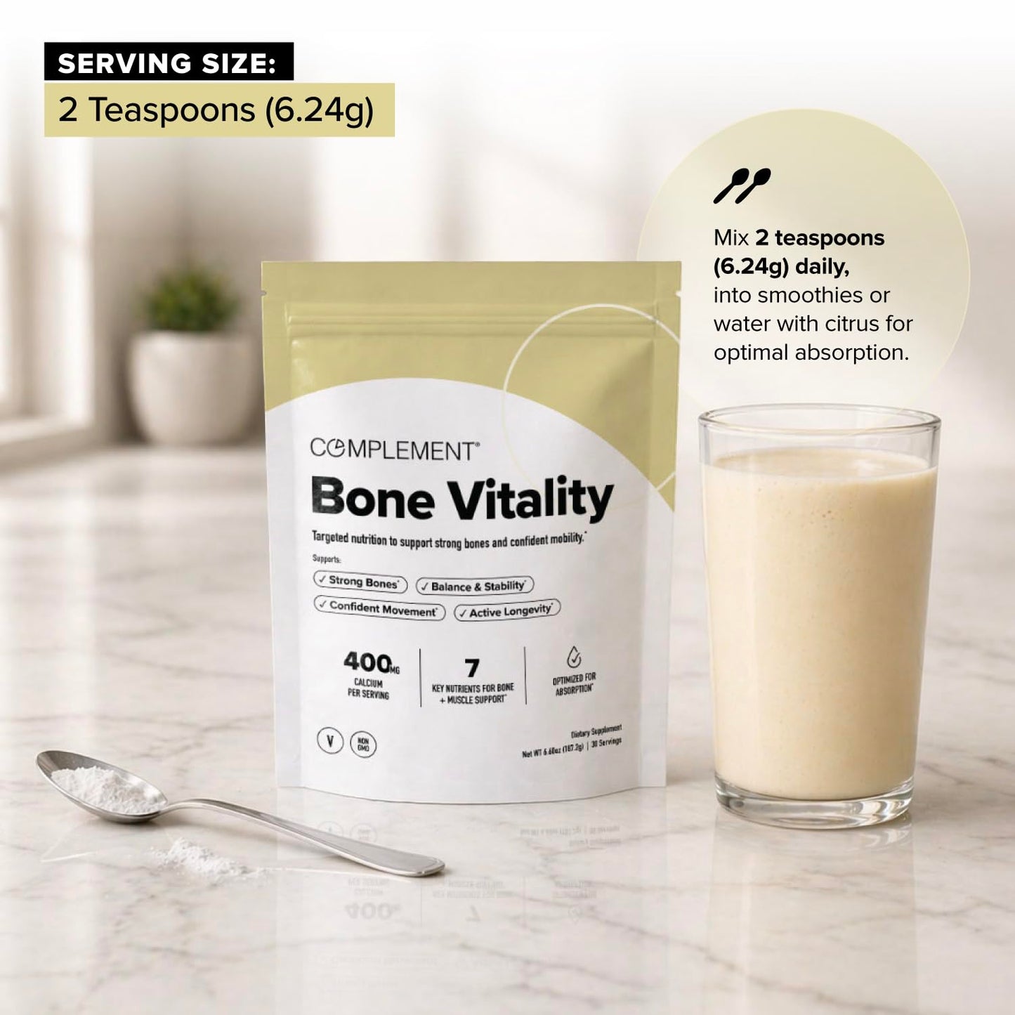 Complement Bone Vitality Supplement Powder 12 oz