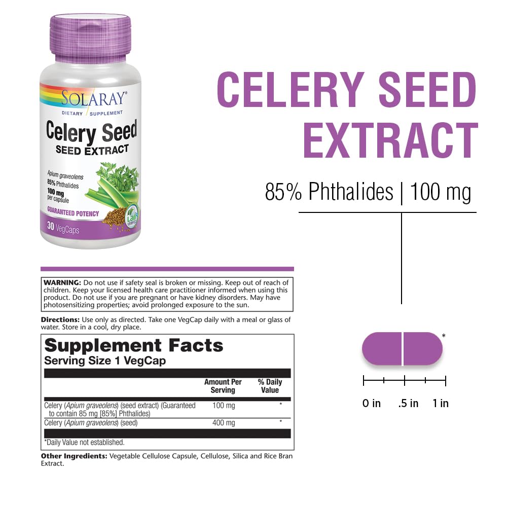 Solaray Celery Seed Extract Capsules 30 Count