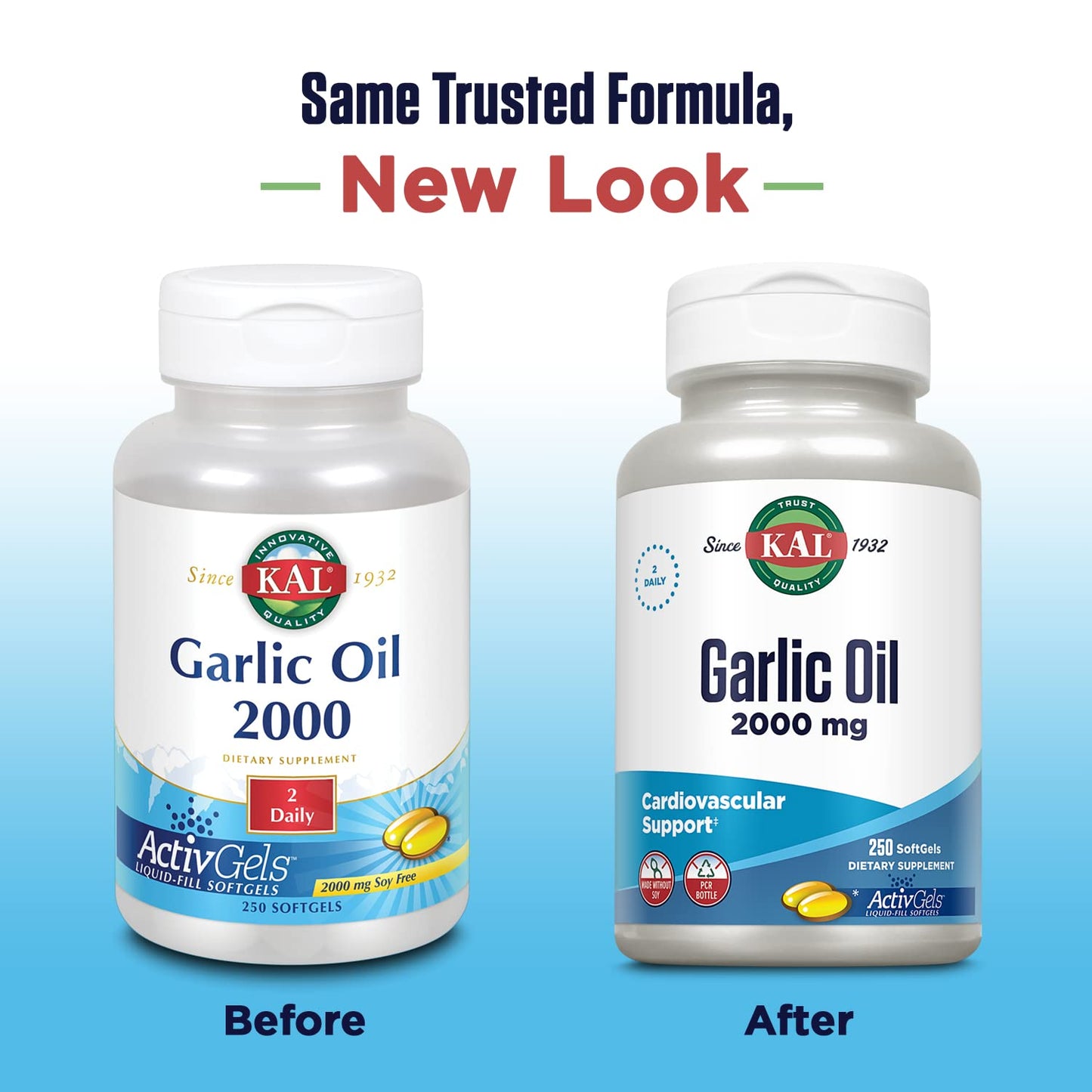 KAL Garlic Oil 2000 Softgels 250 Count