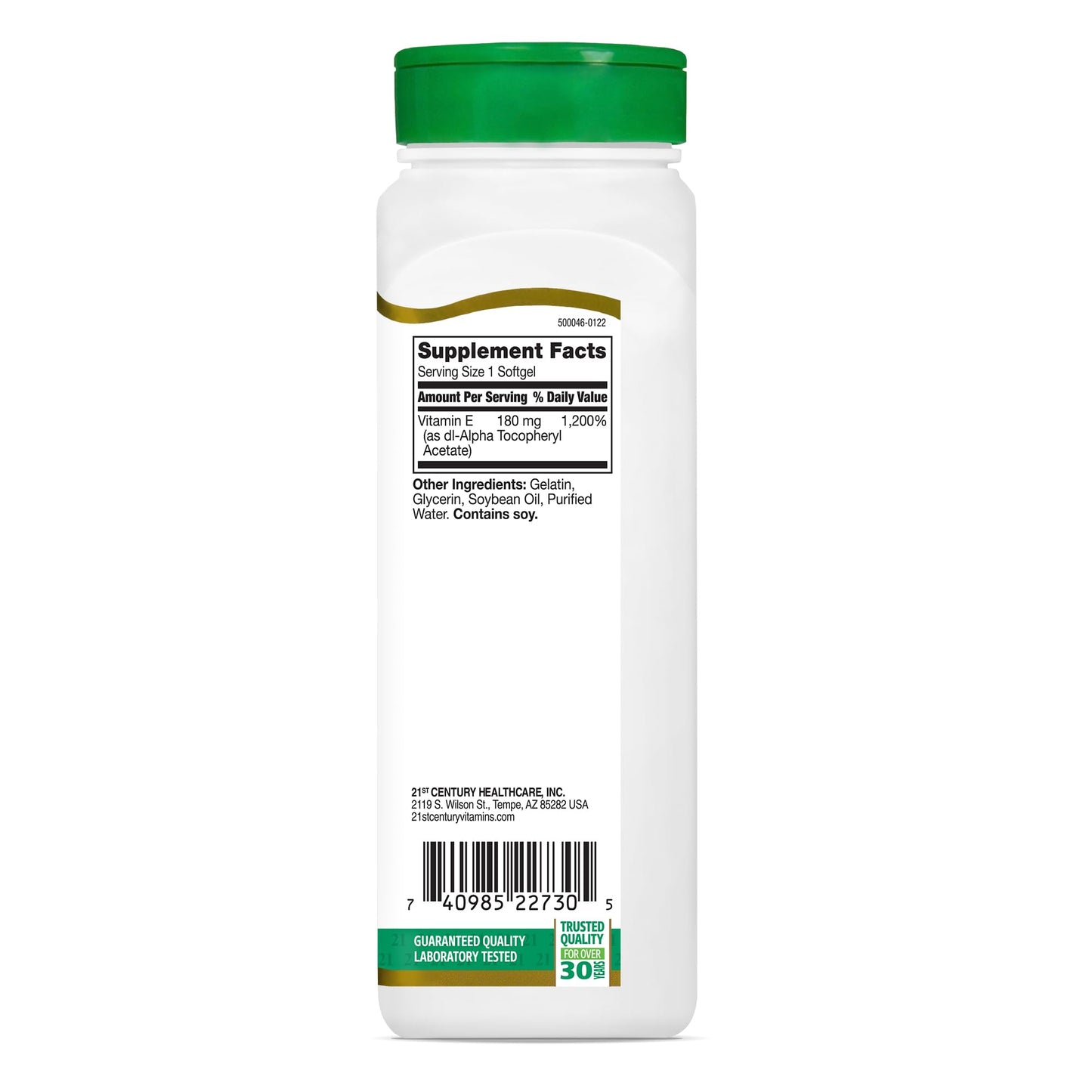 21st Century Vitamin E 400 IU Softgels, 250 Count