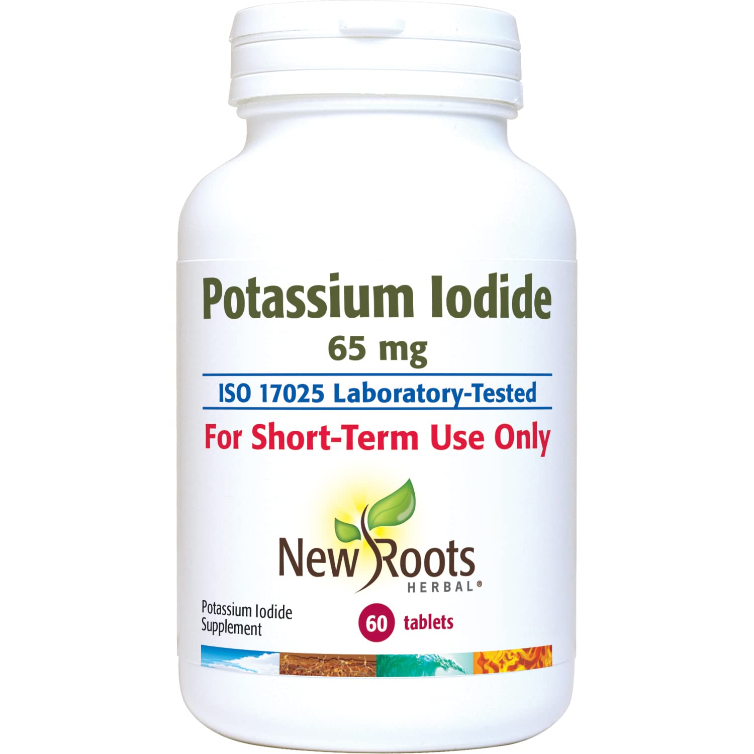 NEW ROOTS HERBAL Potassium Iodide 65 mg Tablet, 60 Tablets