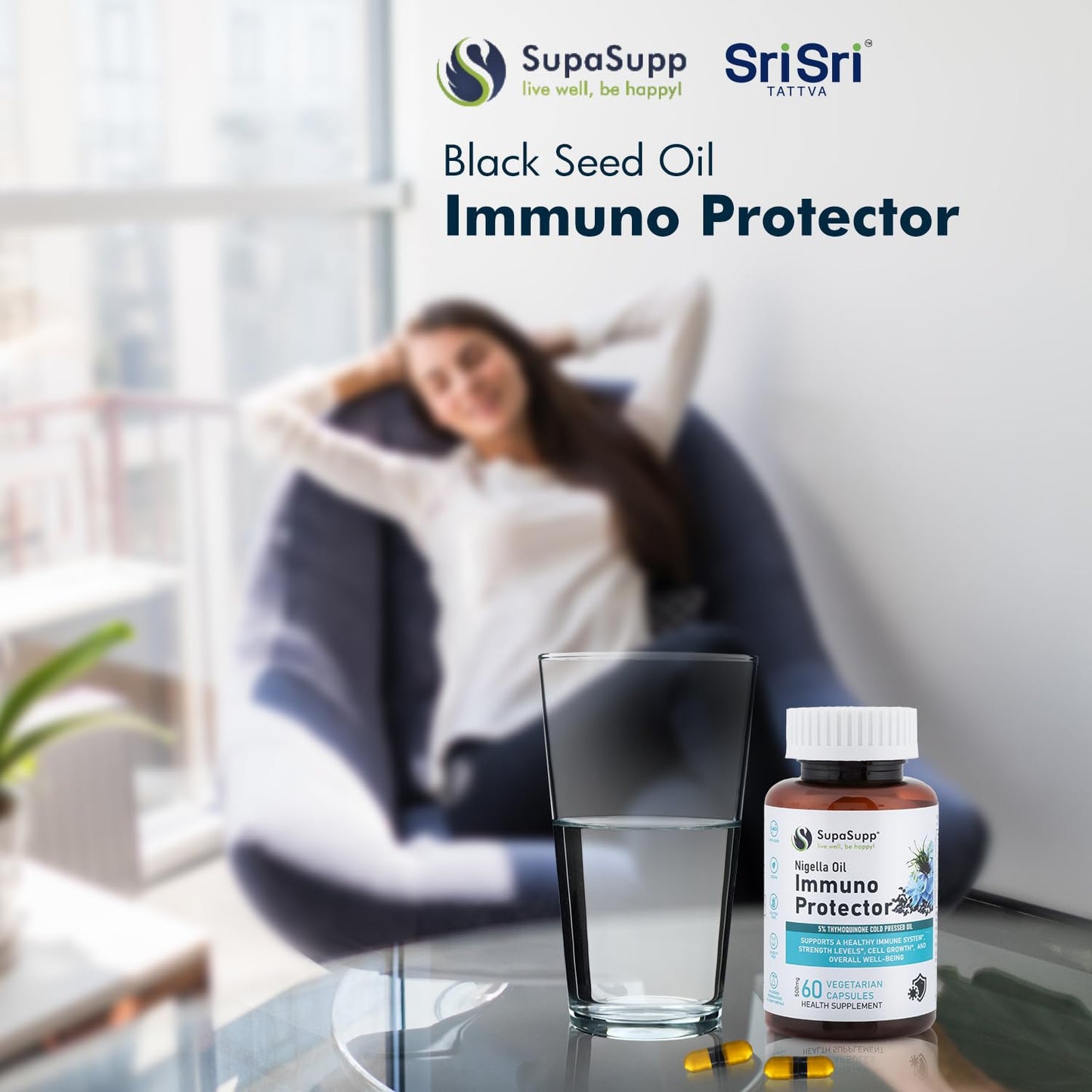 SRI SRI TATTVA Cold-Pressed Nigella Sativa Capsules 60 Veg Caps