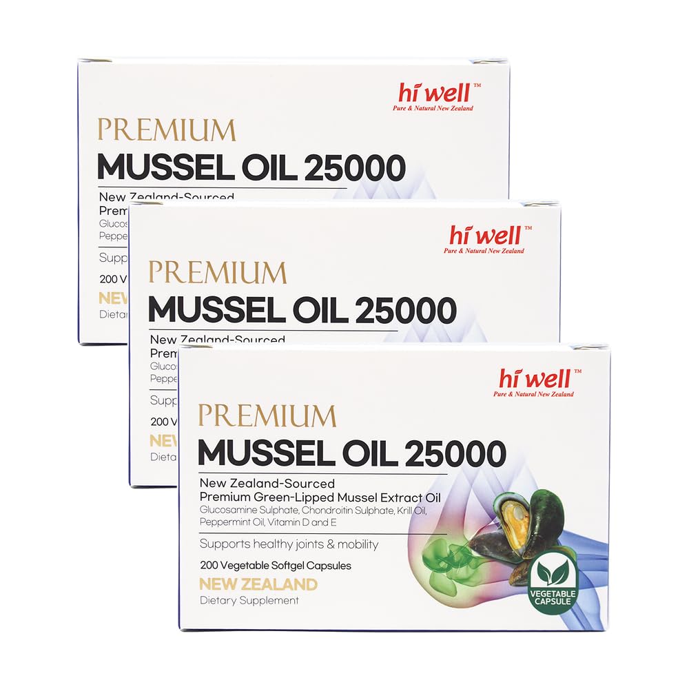 Hi Well Premium Mussel 25000 Softgel Capsules, 600 Softgel Capsules