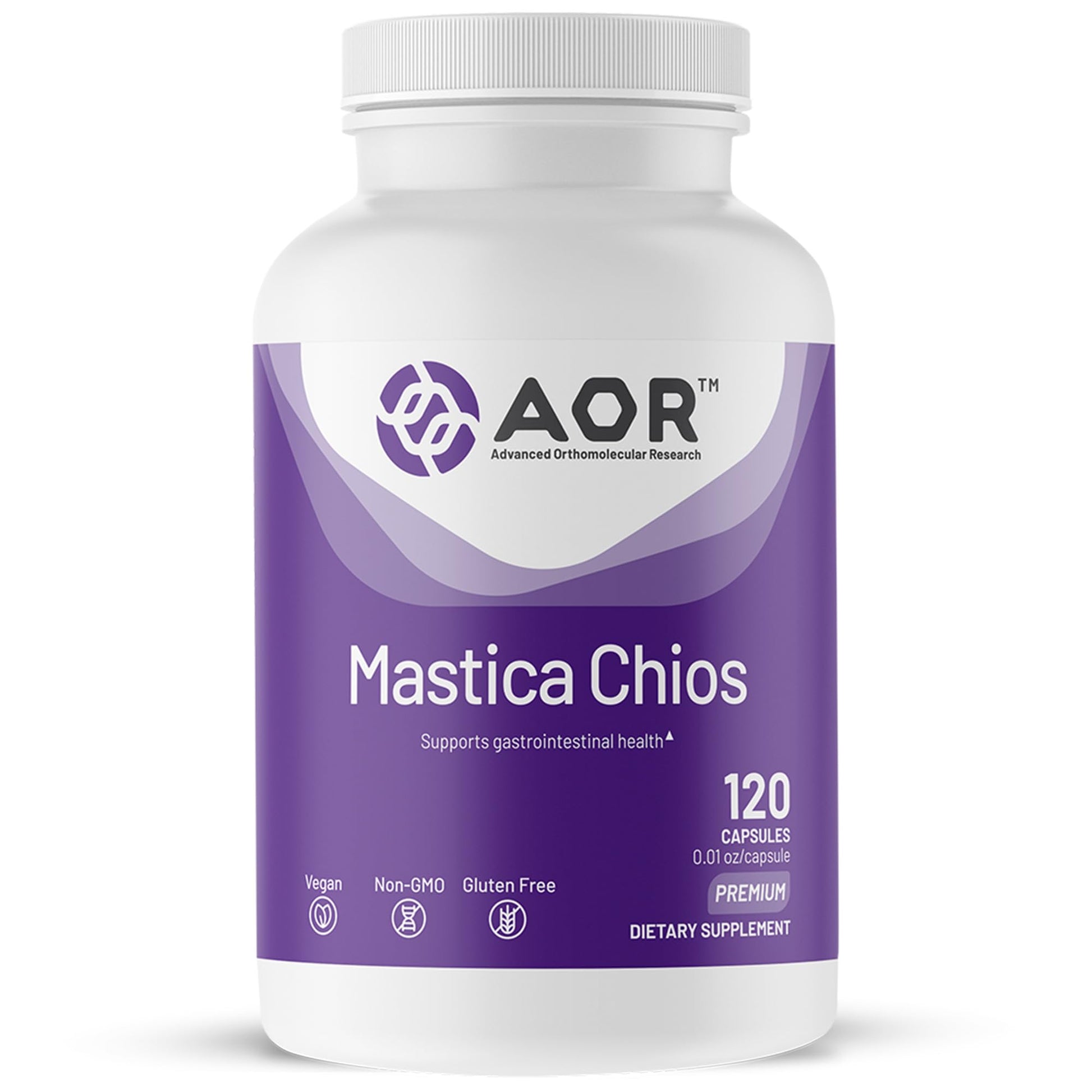 AOR Mastica Chios Mastic Gum Capsules 400 mg, 120 Count