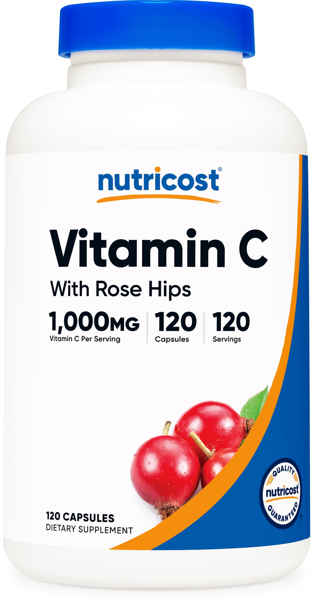 Nutricost Vitamin C with Rose Hips 1025mg, 120 Capsules