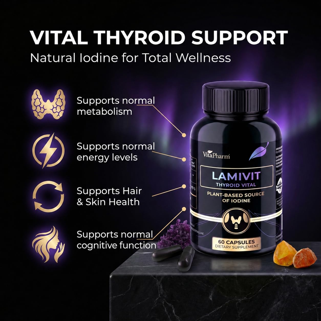 VitaPharm Lamivit Iodine Supplement Capsule 60 Count