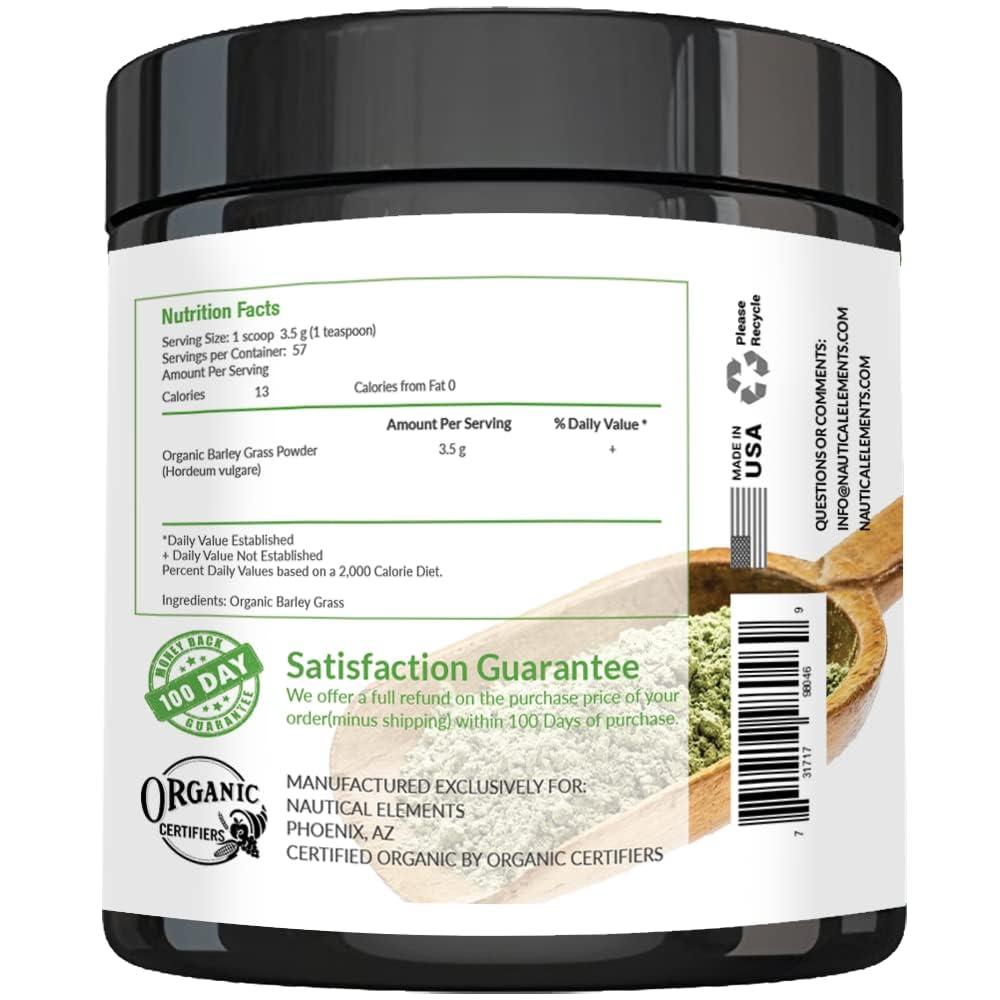 Nautical Elements Barley Grass Powder 7.1 Ounces