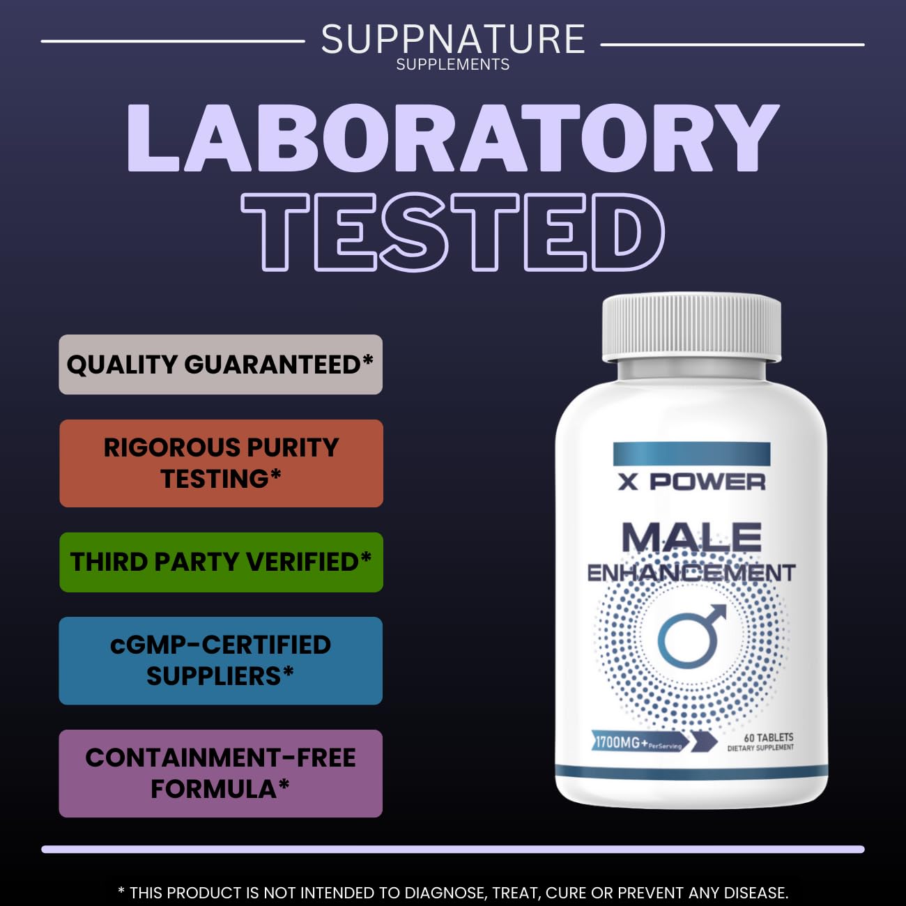 SuppNature X Power Pills for Men Tablet 120 Count