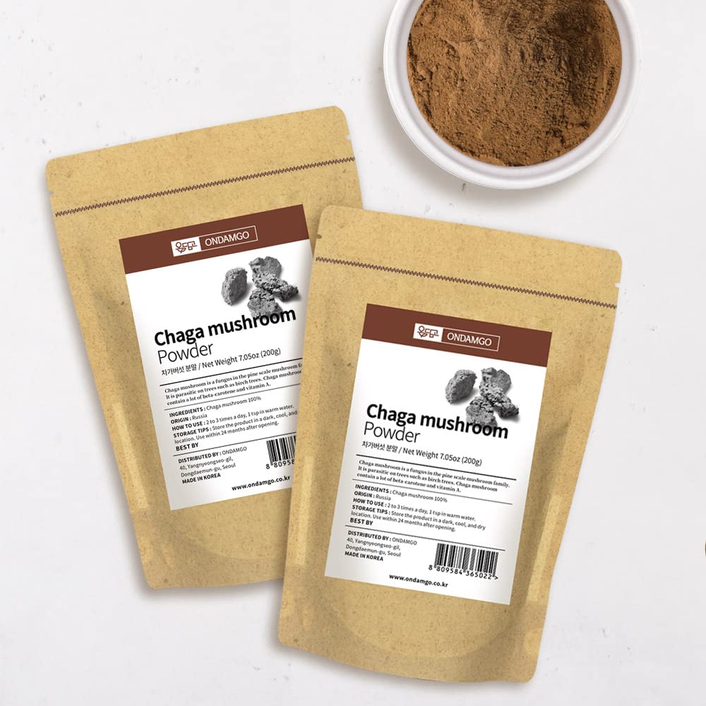 ONDAMGO Chaga Mushrooms Powder 7.05 Ounces