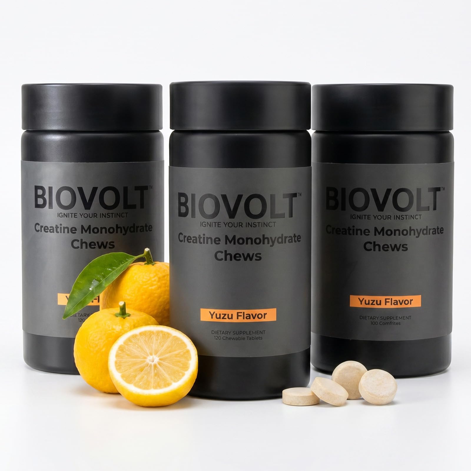 BIOVOLT Creatine Monohydrate Chews 5000mg Chewable Tablets 360