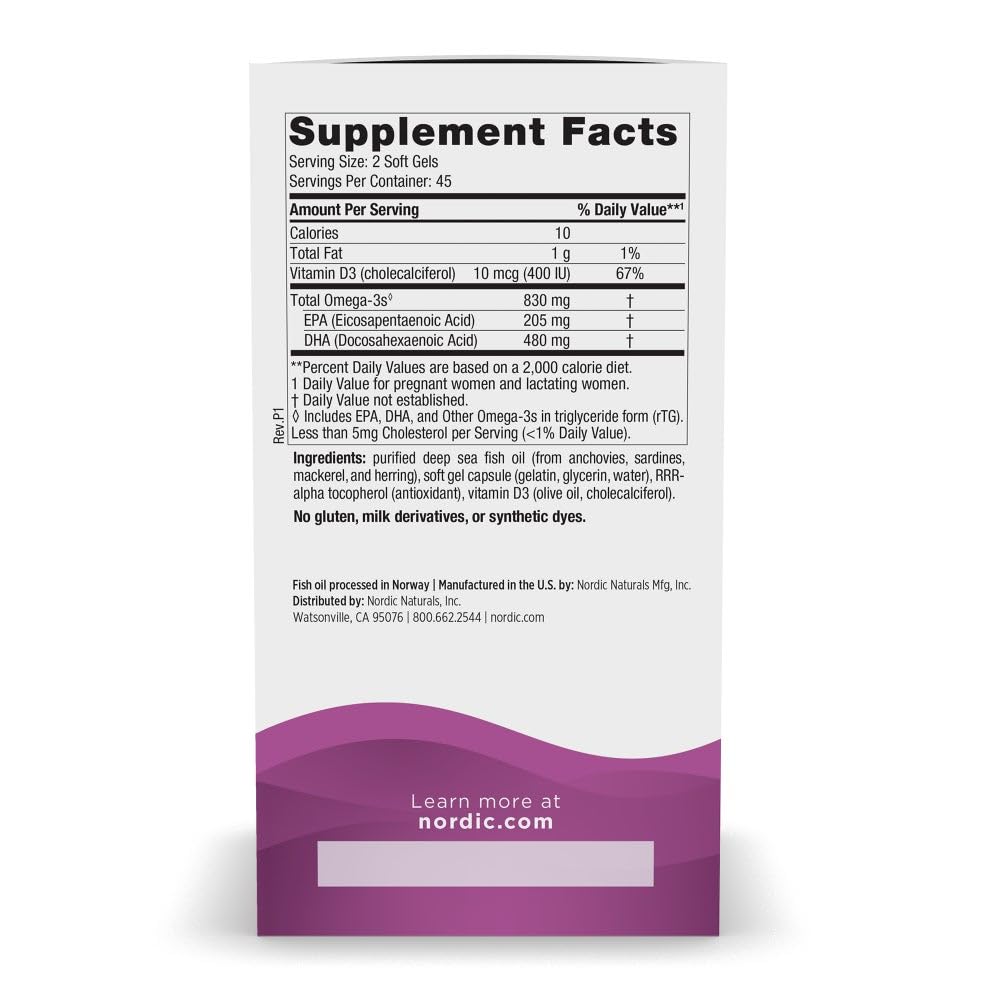 Nordic Naturals Prenatal DHA Unflavored Softgel 90 Count