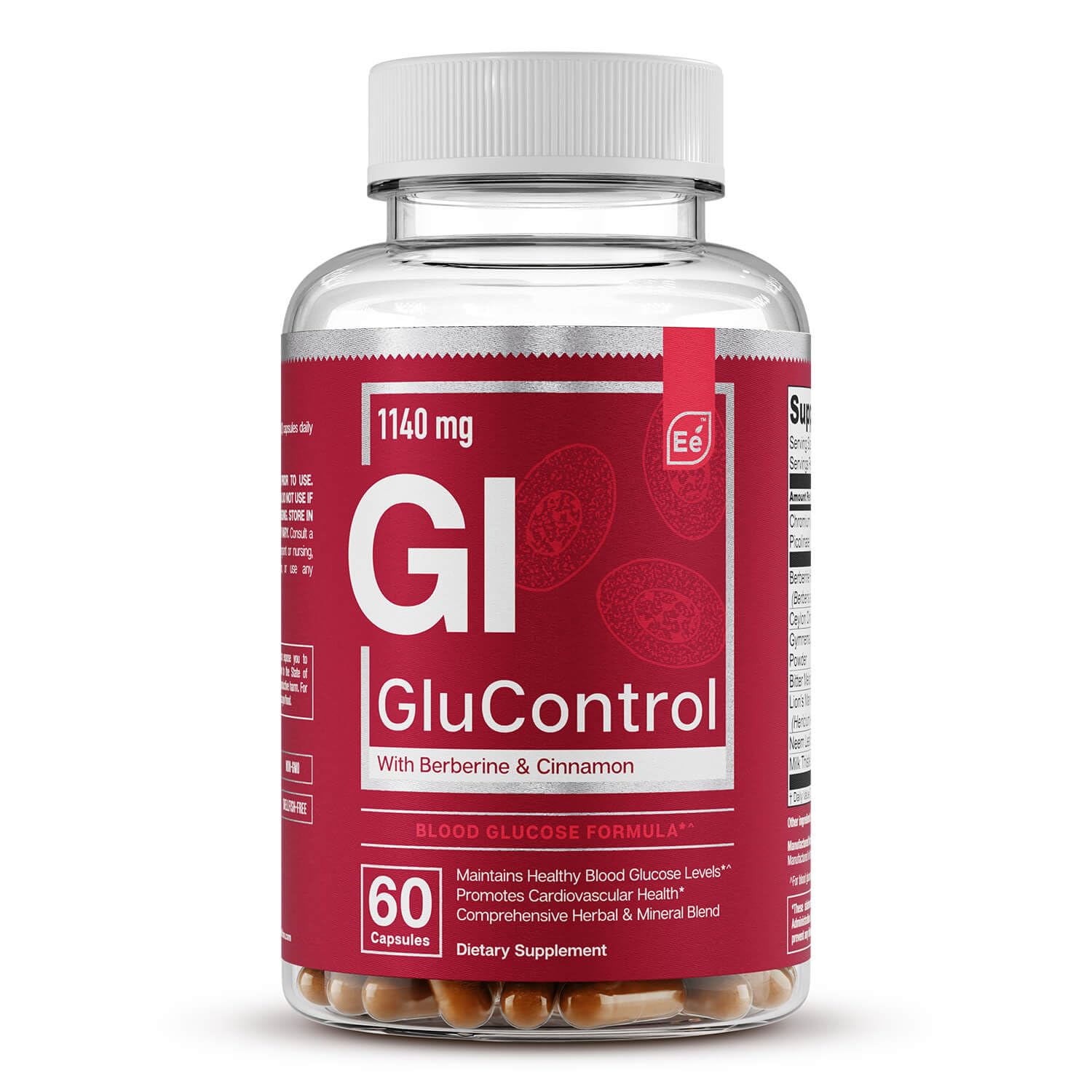 Essential Elements GluControl with Berberine & Ceylon Cinnamon Capsules, 60 Count