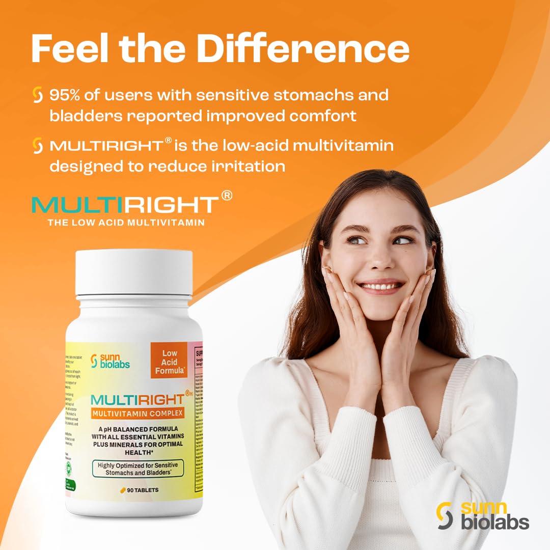 SUNN BIOLABS Low Acid Multivitamin Tablet 90 Tablets