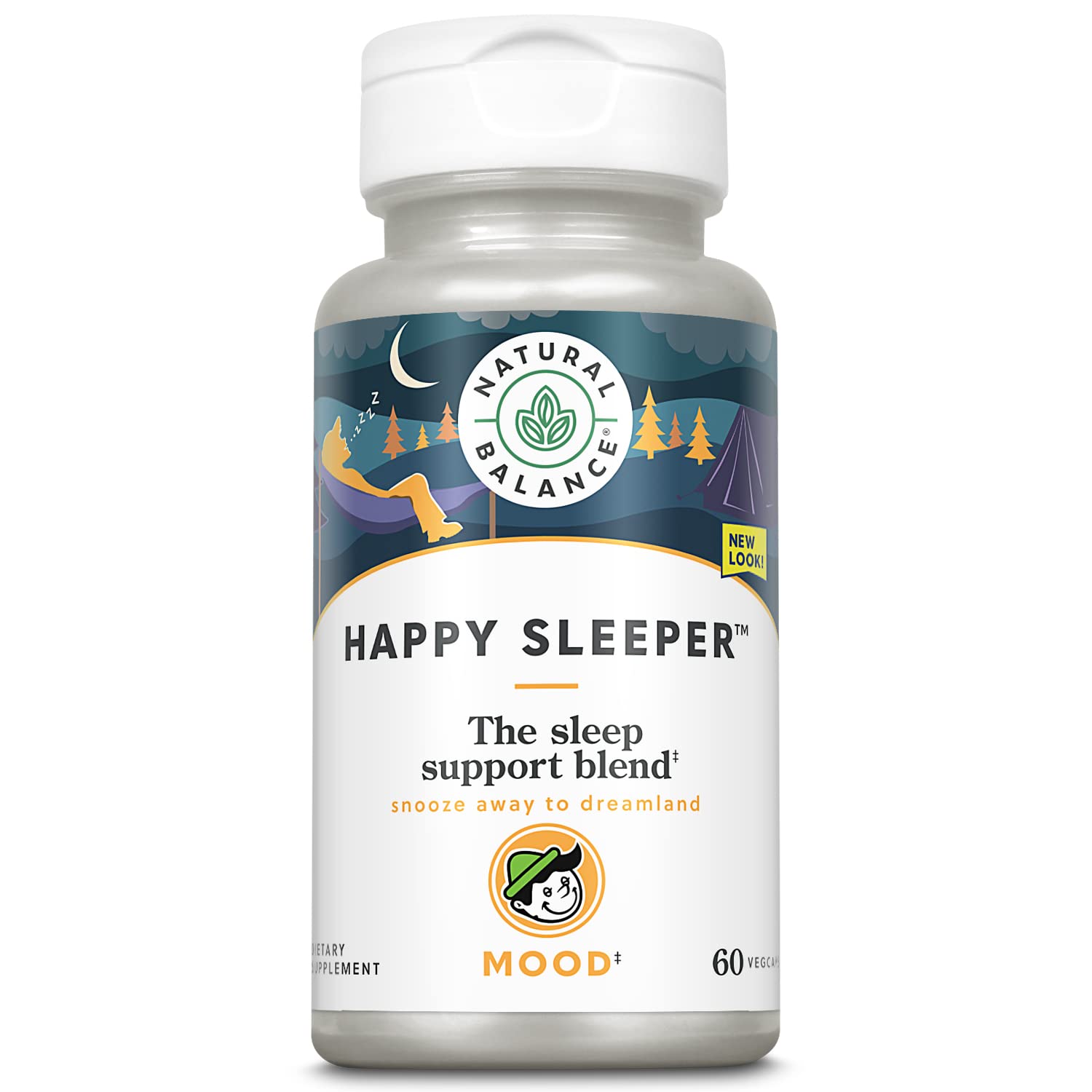 Natural Balance Happy Sleeper Sleep Support Blend 60 Vegetarian Capsules