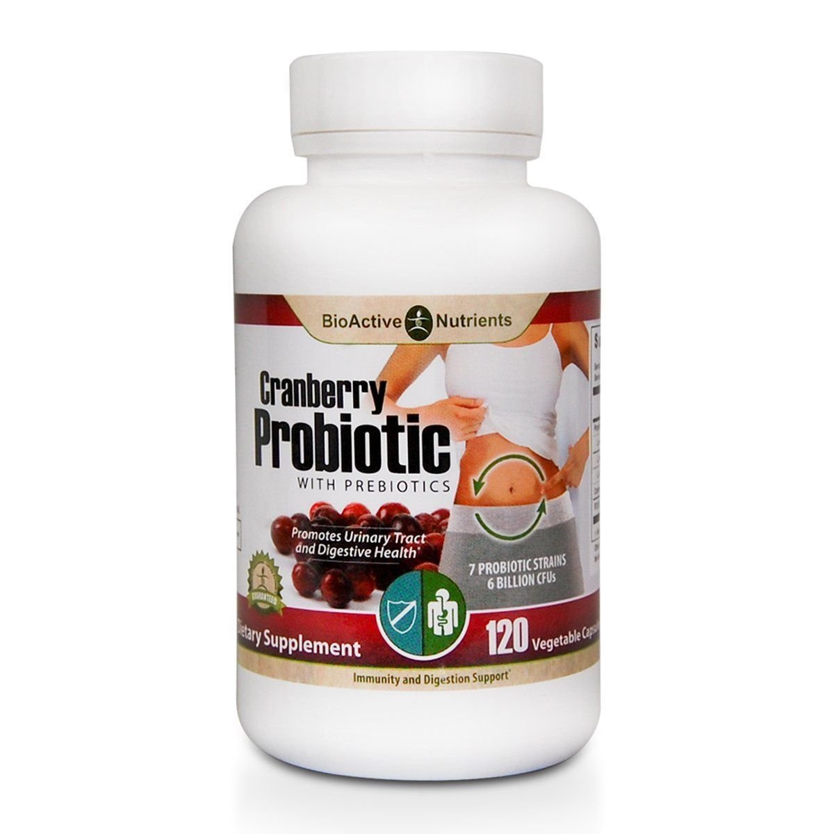 BIOACTIVE NUTRIENTS Cranberry Probiotics with Prebiotics Capsule, 120 Count