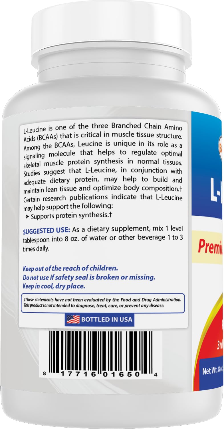 Best Naturals L-Leucine Pure Powder 8 oz
