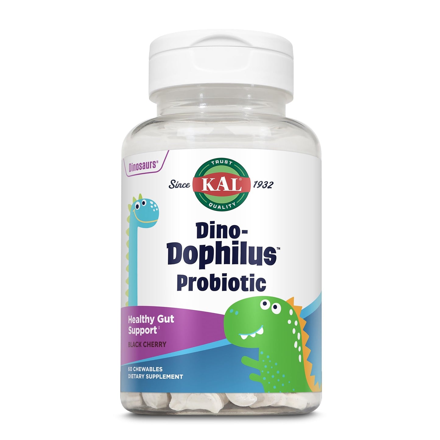 KAL DinoDophilus Probiotics for Kids Chewable 60 Chews