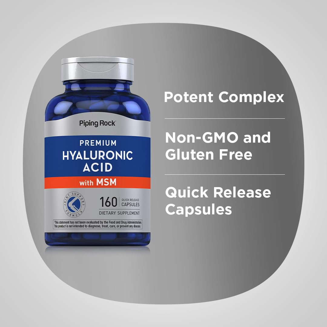Piping Rock Hyaluronic Acid Supplement 100mg 160 Capsules