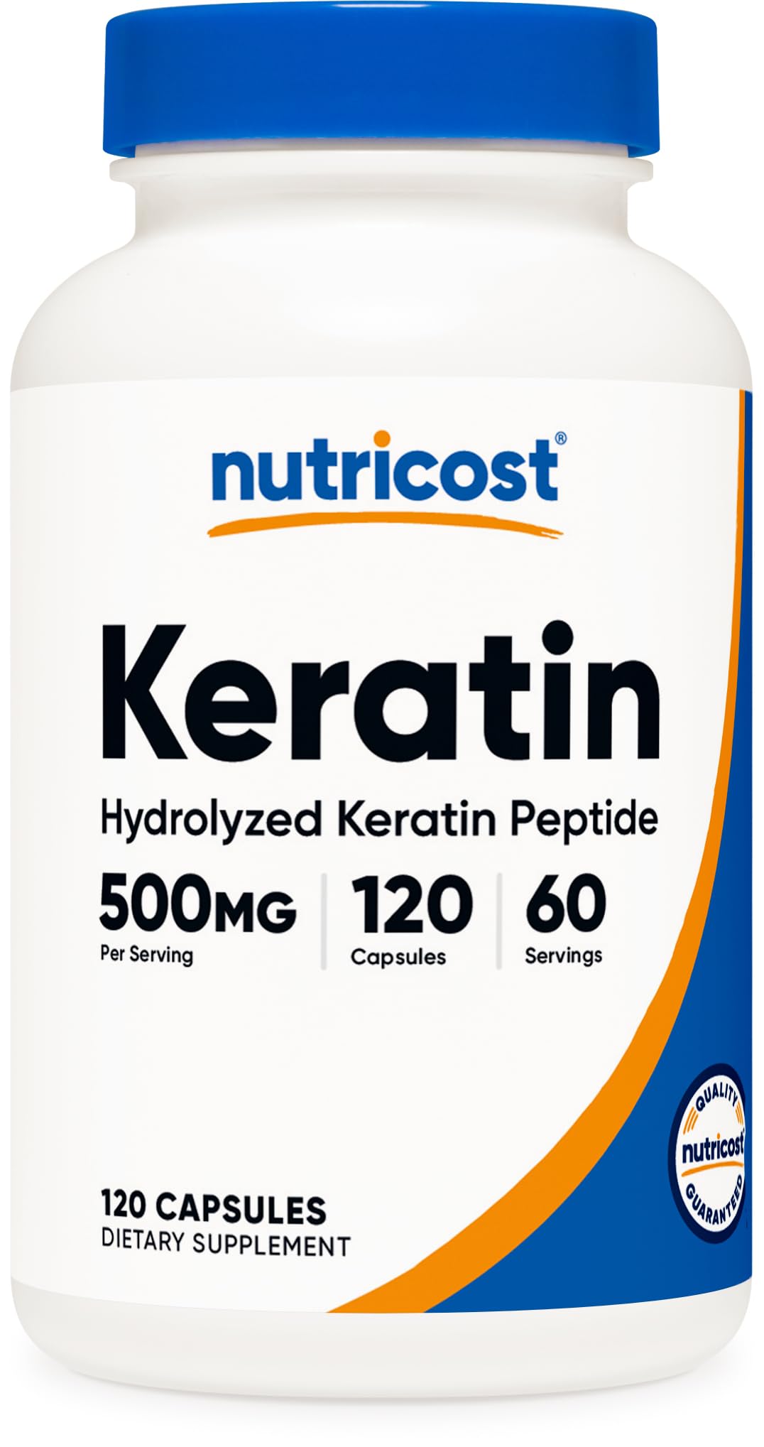 Nutricost Keratin Hydrolized Peptide 500mg Capsules, 120 Count
