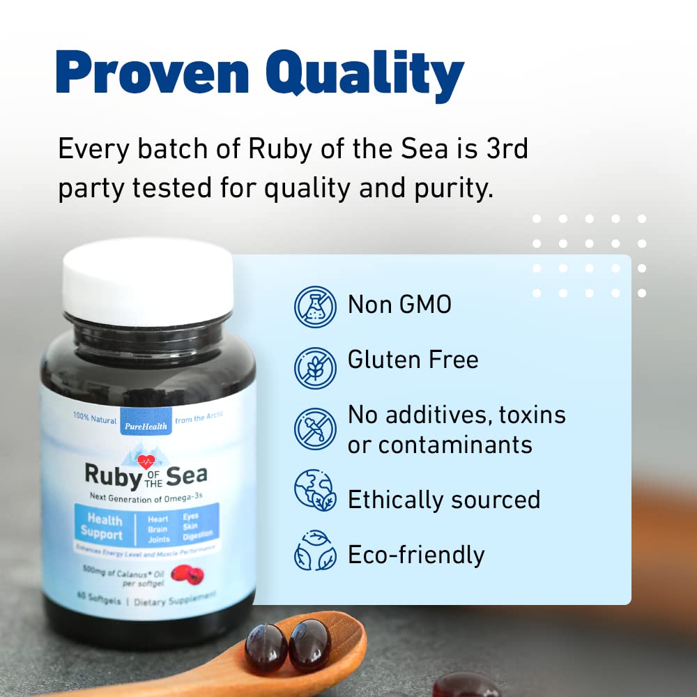 Ruby of the Sea Marine Oil Supplement Softgels, 60 Count