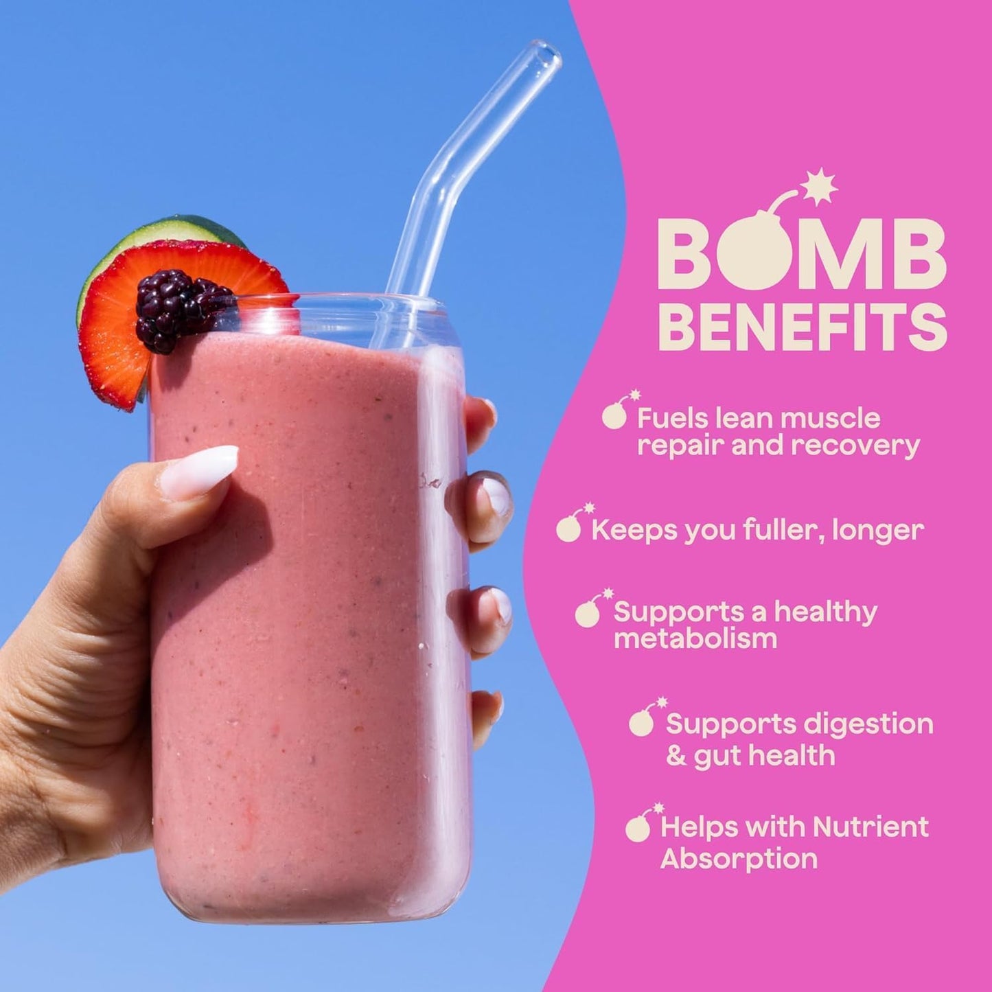 Blender Bombs Plant Protein Powder, 23.5 oz
