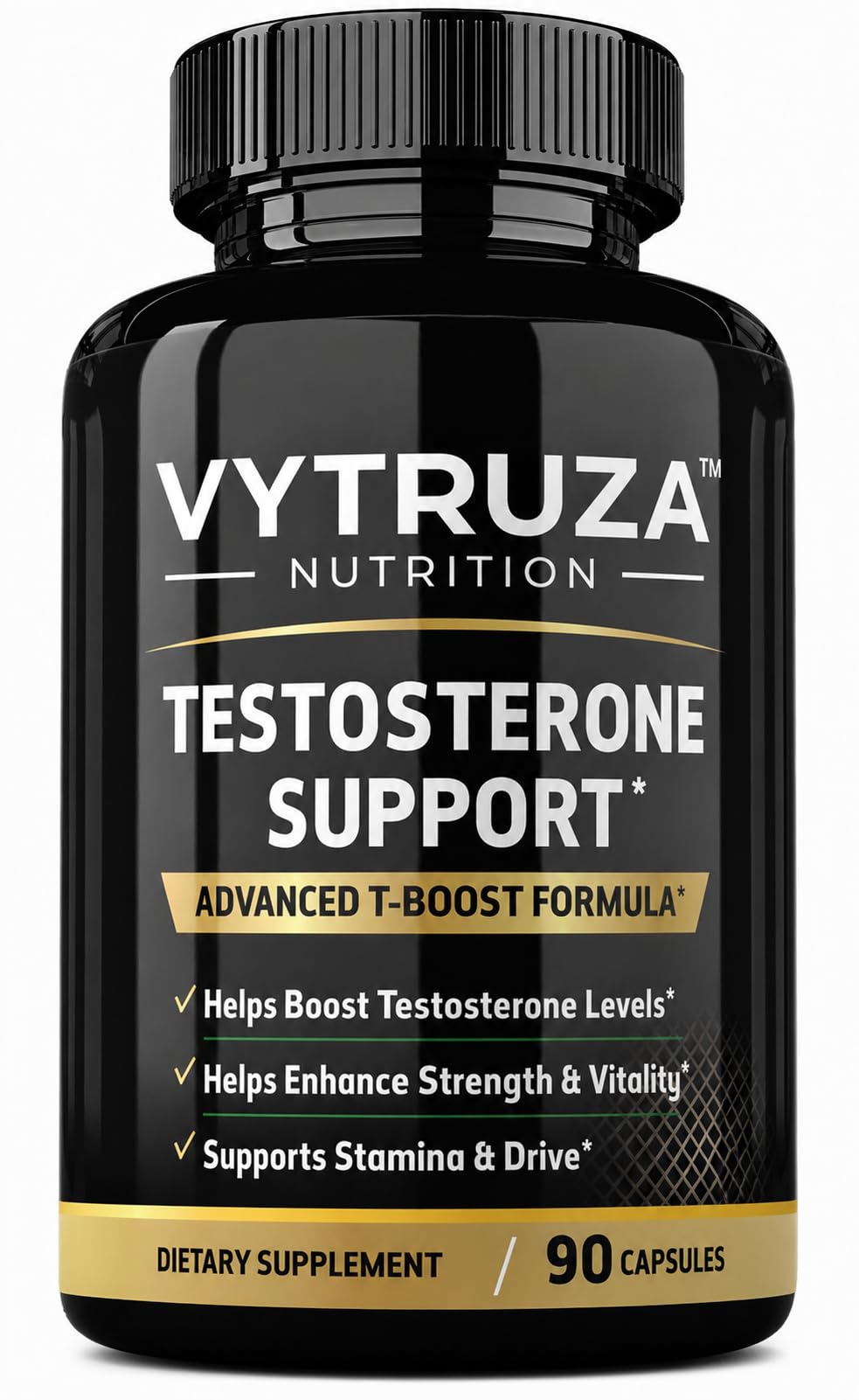 VYTRUZA Testosterone Supplement for Men - Advanced T-Boost Formula for Energy, Strength, Stamina - Natural Testosterone Booster for Men Muscle Growth Support, 90 Capsules