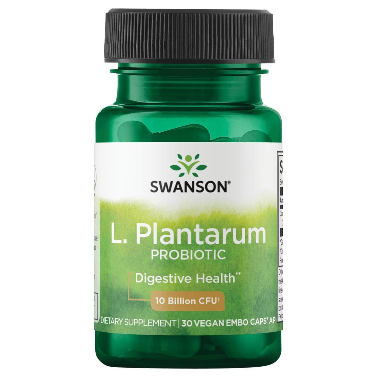 Swanson L. Plantarum Probiotic Capsule, 10 Billion CFUs, 30 Count