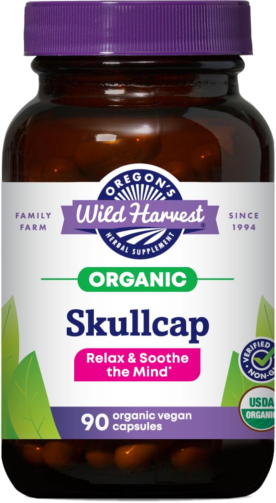 Oregon's Wild Harvest Organic Skullcap Capsules 90 Count