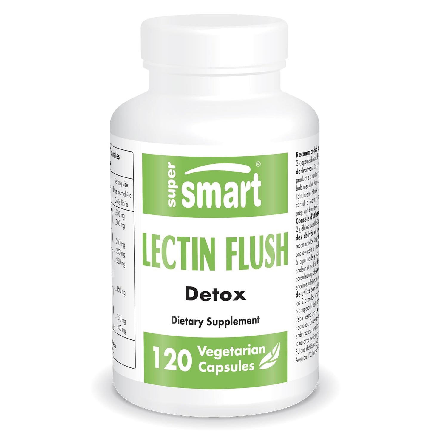 Supersmart Lectin Flush Lectin Blocker Shield Supplement, 120 Capsules