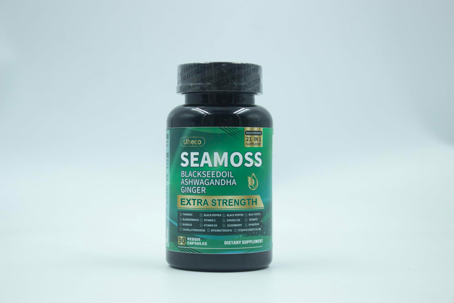 Uheco 21-in-1 Superfood Advanced Irish Sea Moss Capsules, 90 Count