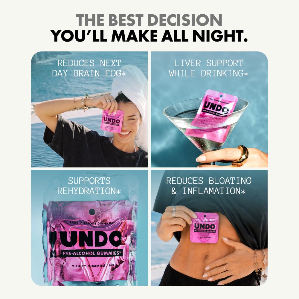 UNDO Gummies Pre-Alcohol Gummies Gummy 10-count