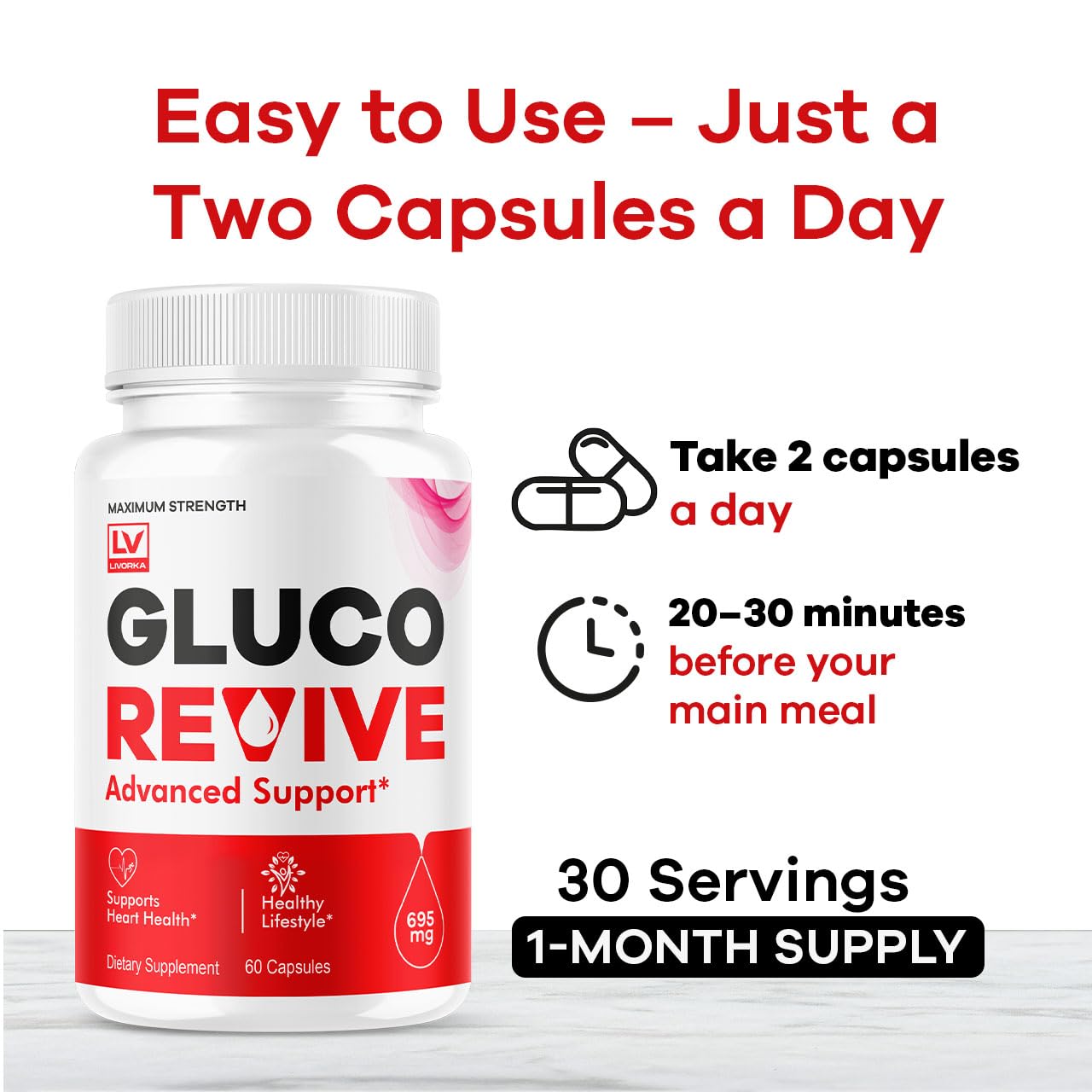 LIVORKA Gluco Revive Capsules 120 Capsules