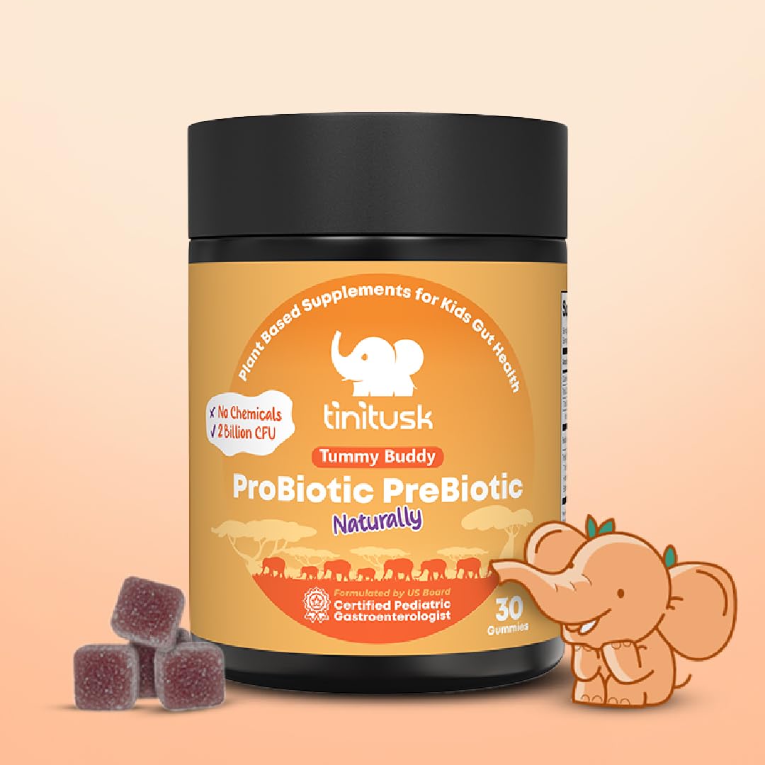 TINITUSK Tummy Buddy Kids Probiotic Gummies 30