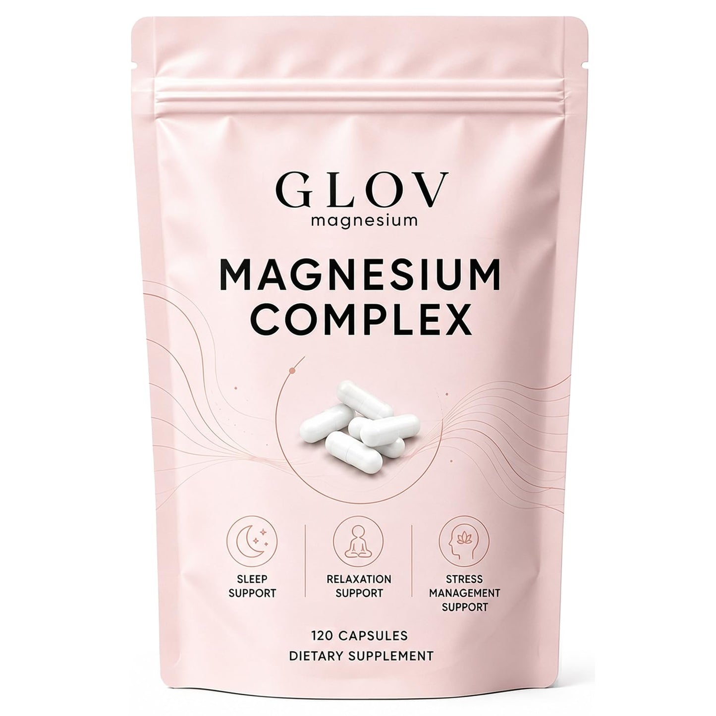 HERIVA GLOV Magnesium Complex for Women, Cortisol Balance Capsules, 120 Capsules