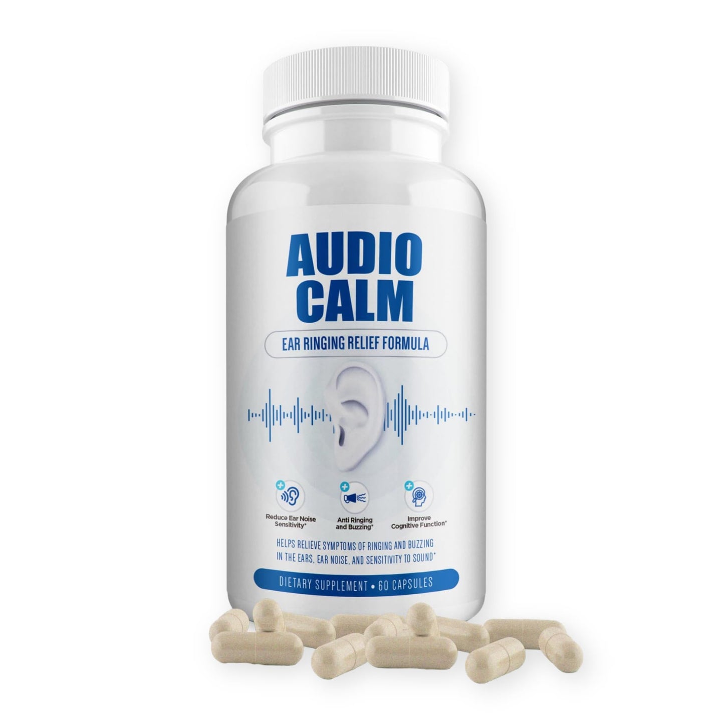 BACTICURE Audio Calm Tinnitus Relief Capsules 60 Count