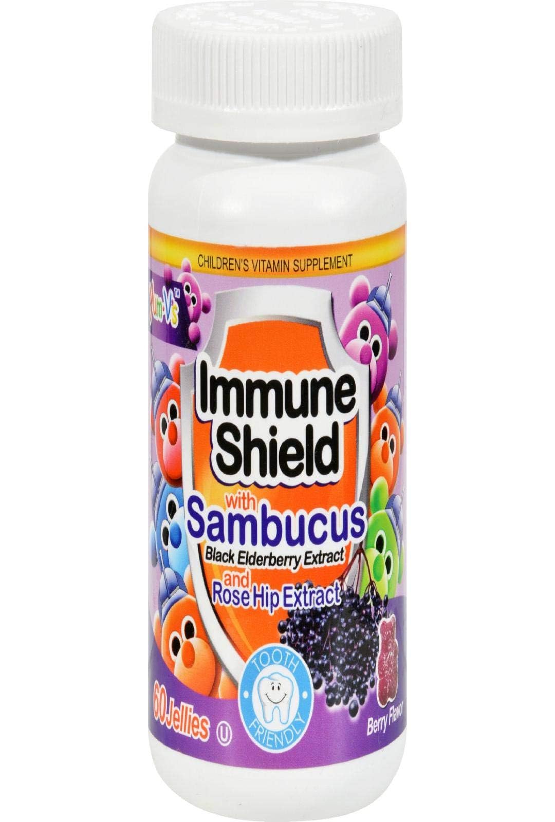 YUM-V'S Immune Shield with Sambucus Gummies, 60 Count