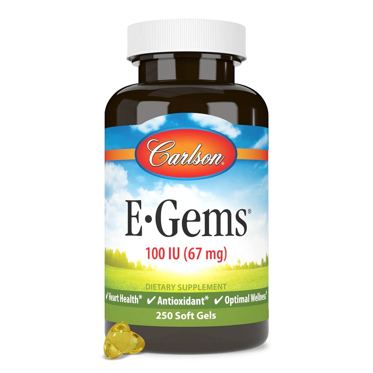 Carlson E-Gems Vitamin E 100 IU Softgels 250